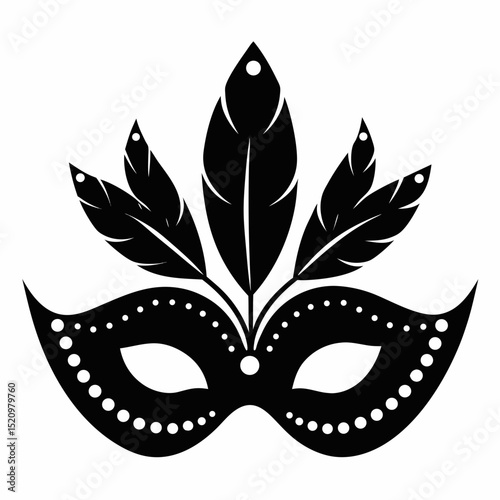 carnival mask isolated on black