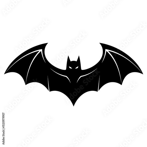 Wallpaper Mural Bat silhouette flying wings night creature silhouette isolated on white background isolated on transparent background Torontodigital.ca