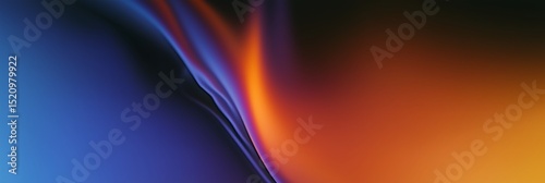 Dynamic Gradient Background with Blending Blue, Orange, and Purple Hues