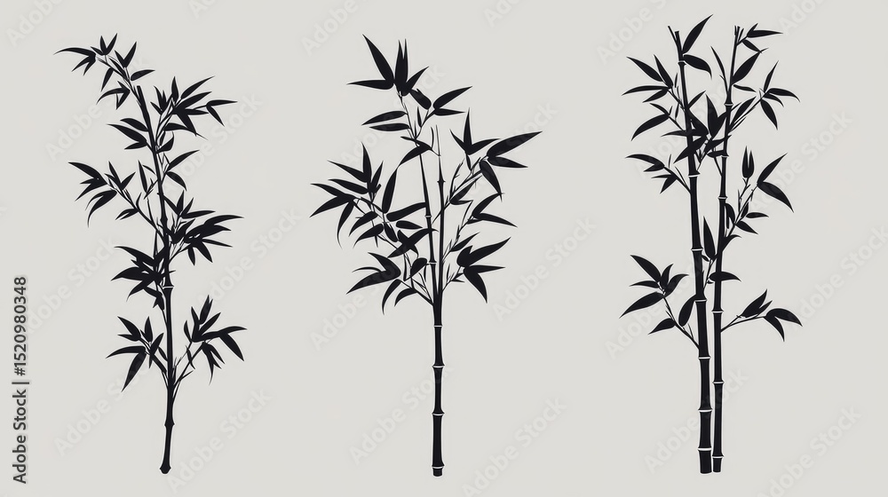 Fototapeta premium bamboo vector illustration