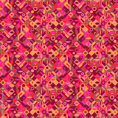 Abstract colored seamless diagonal geometrical pattern background design - colorful vector illustration