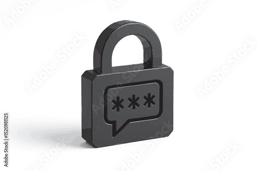 A solid metal padlock with its key symbolizes security and protection, appearing isolated on a white background