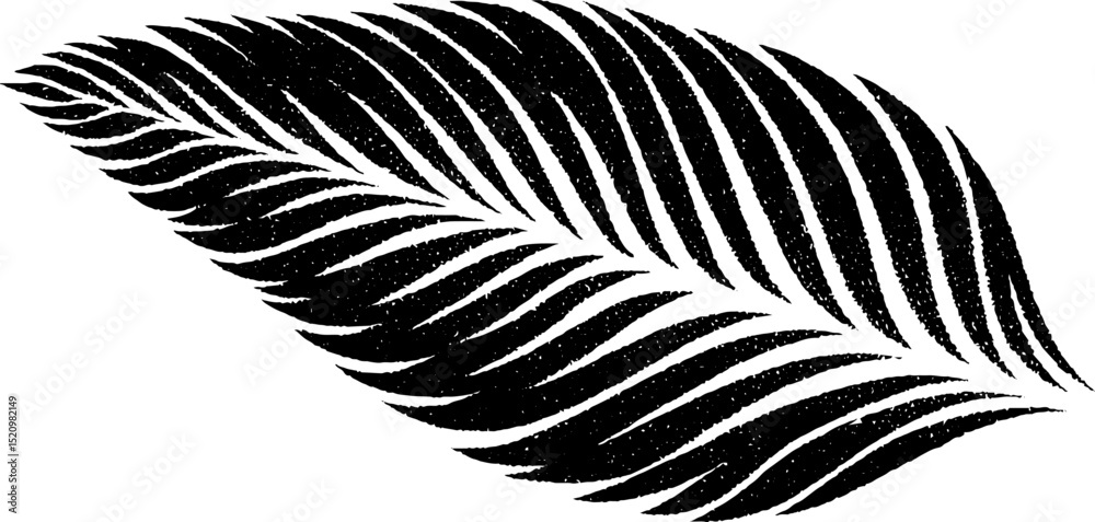 Fototapeta premium Stylized engraved feathers design for art and print decor
