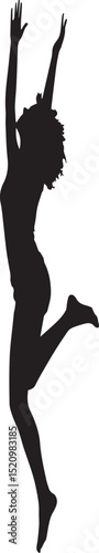 Energetic Majorette Dance Silhouette