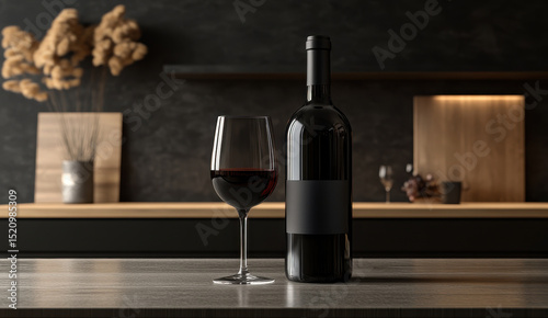 still life with red wine