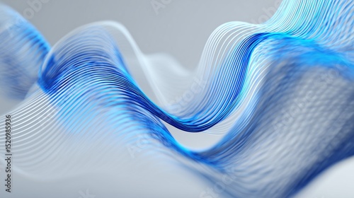 Dreamlike blue wave patterns flowing through a digital abstract scene, perfect for screen backgrounds
