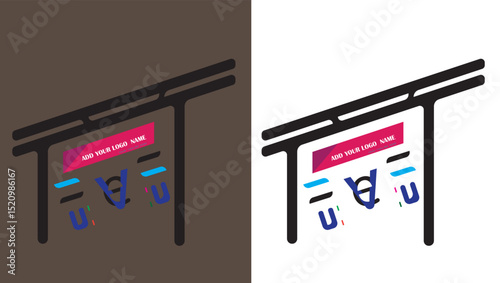 3d render of a modern building icon on a blackboard itness Progress: Pull-Up Bar with Weight Indicators