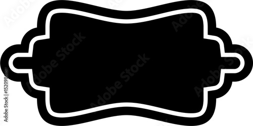 frame badge ornamental silhouette design