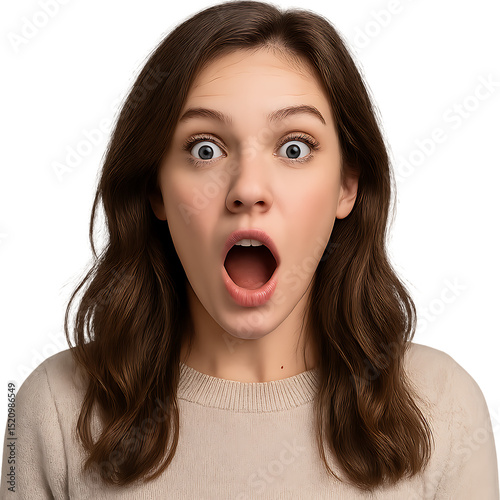 The Shocked and Surprised Lady A Portrait of Astonishment