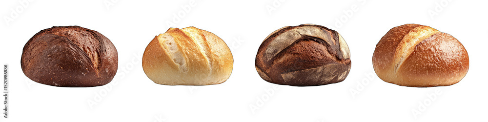 Obraz premium Round loaves of baked goods