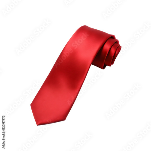 Smooth Red Satin Tie: Elegant Accessory for Formal and Business Attire

