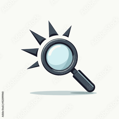 Magnifying glass, focus concept, with space for copy