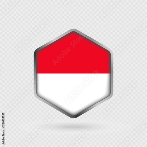 Free Download Monaco Flag Icon in Hexagon Shape. - GFXLoad