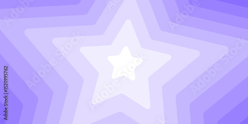 Concentric star background in soft purple tones, radiating layered shapes forming a starburst pattern, abstract and decorative design ideal for celebration, fantasy, or creative projects.