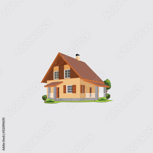 house with green leaves