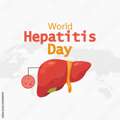 vector graphic of World Hepatitis Day, ideal for World Hepatitis Day celebration.