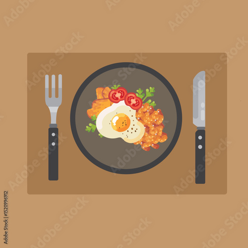 vector illustration of a restaurant menu