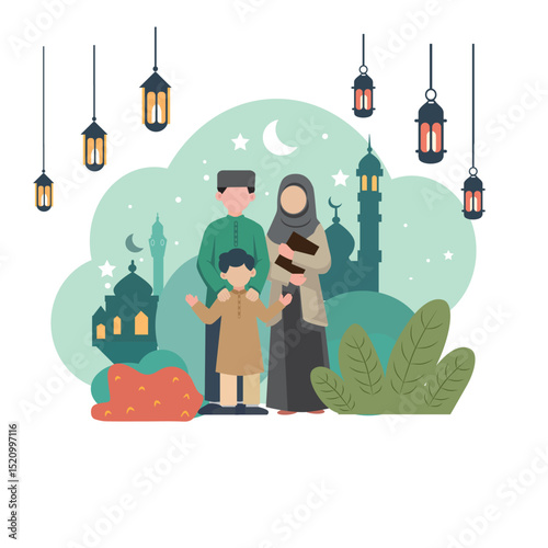 cartoon illustration of a man and his wife