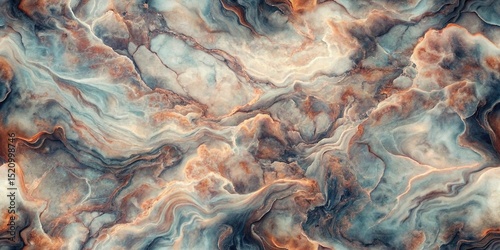 Wallpaper Mural Abstract marble pattern with swirling blues oranges and whites creating a fluid and dynamic design background Torontodigital.ca