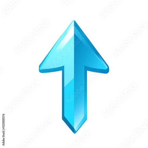 Free Download Upload arrow icon in flat blue interface, isolated on transparent background - GFXLoad