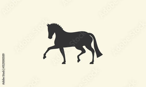 Horse Silhouette Side View.