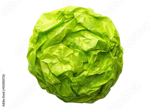 Crumpled green round