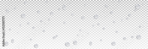 Vector water drops.Realistic raindrops.Bubbles, rain, water.EPS 10.