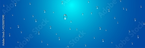 Vector water drops.Realistic raindrops.Bubbles, rain, water.EPS 10.