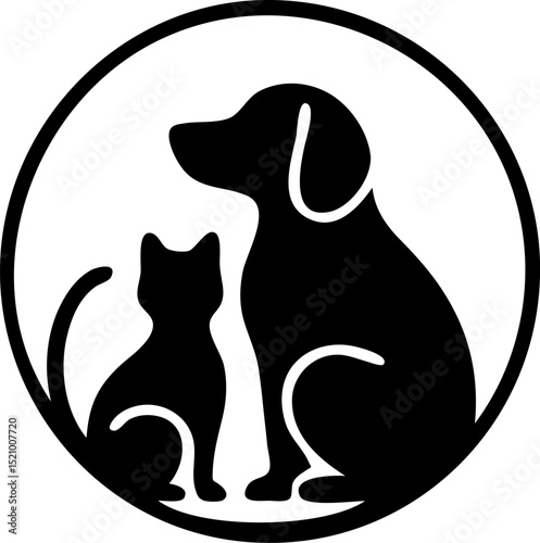  Dog and Cat Silhouette