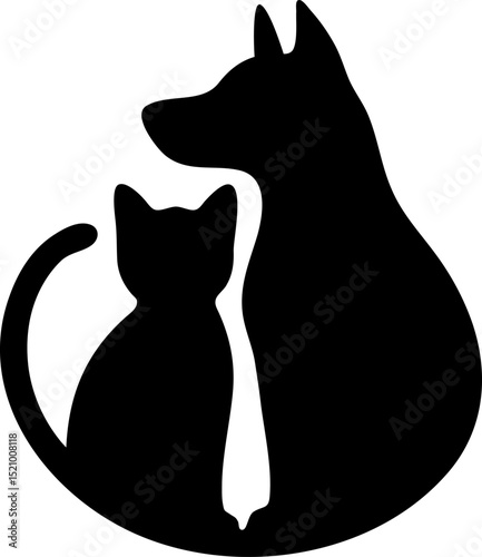  Dog and Cat Silhouette