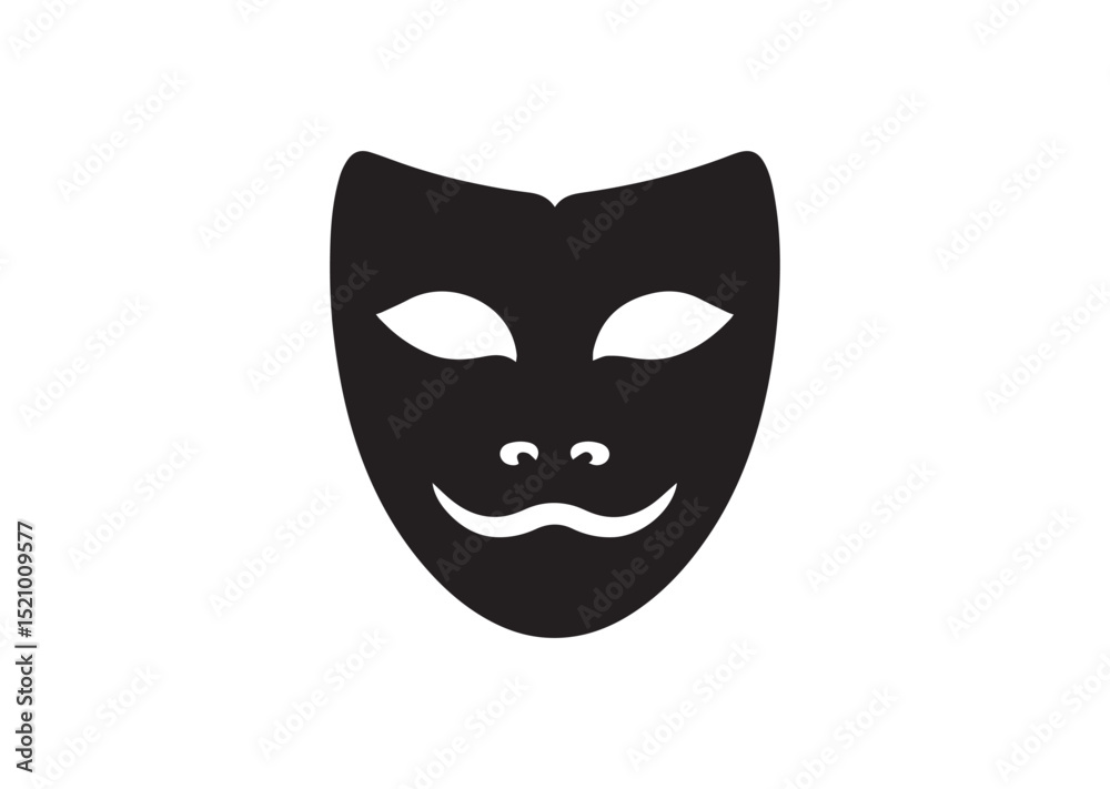 Theater mask Silhouette Vector