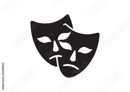Theater mask Silhouette Vector