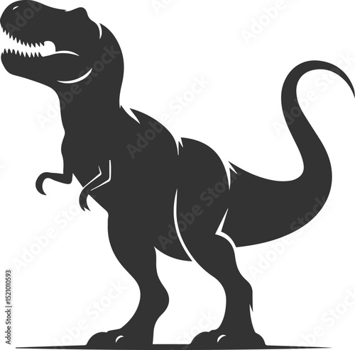 T rex animal tyrannosaurus vector silhouette drawing