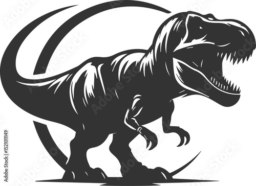 T rex animal tyrannosaurus vector silhouette drawing