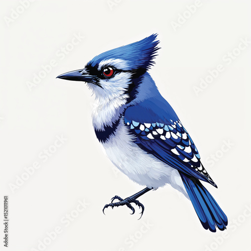 Blue Jay vector illustration isolated