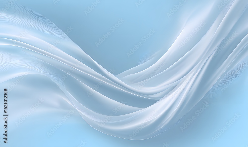 Naklejka premium Abstract Light Blue Swirling Waves