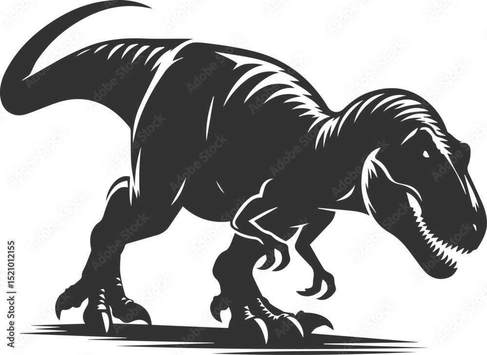 Fototapeta premium T rex animal tyrannosaurus vector silhouette drawing