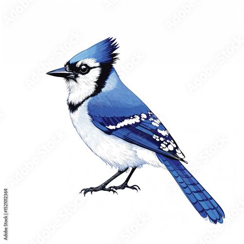 Blue Jay vector illustration isolated