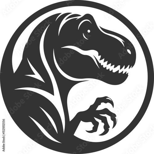 T rex animal tyrannosaurus vector silhouette drawing