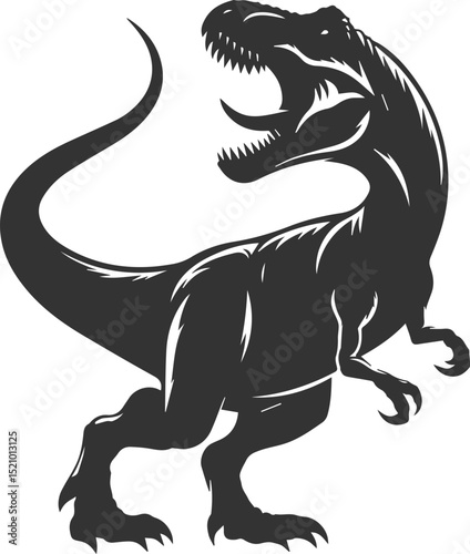 T rex animal tyrannosaurus vector silhouette drawing