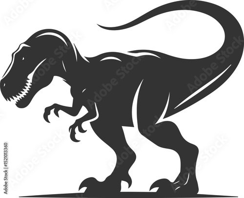 T rex animal tyrannosaurus vector silhouette drawing