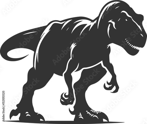 T rex animal tyrannosaurus vector silhouette drawing