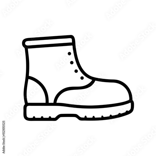 Stylish winter boots icon design. Warm winter footwear illustration. Detailed winter boots graphic perfect for website or app icon.