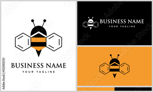 Modern Bee Logo Design Variations.