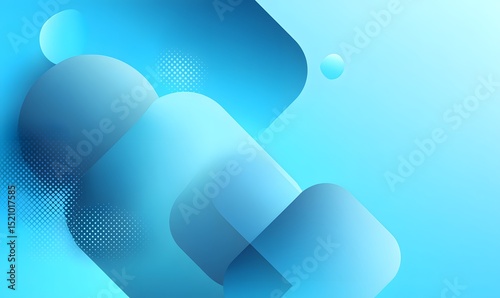 Abstract Blue Gradient Shapes Background