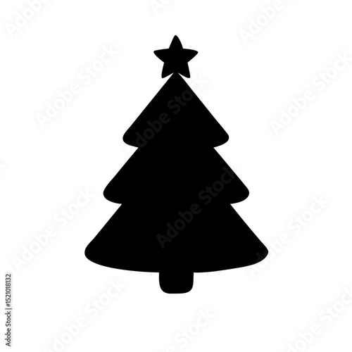 Icône PNG de sapin de Noël avec étoile