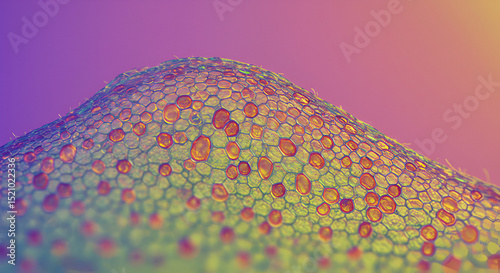 Epidermis of Papaver somniferum Leaf with Laticifers photo