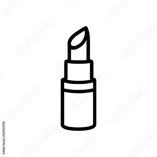 Elegant cosmetic line art of lipstick icon illustration element