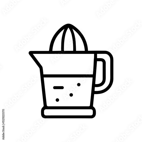 Juicer pitcher Black and white kitchenware icon illustration element
