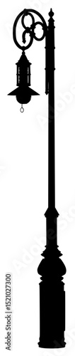 Street Lamp Silhouette – Classic Urban Lighting Design in Shadow Form